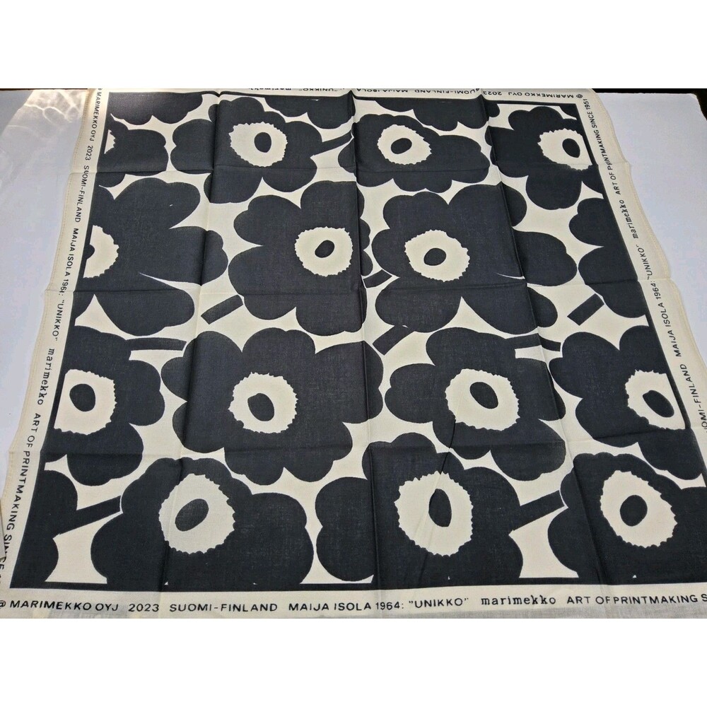 Marimekko Kioski Astrilli Unikko Floral Organic Cotton Scarf Bandana - Picture 2 of 7